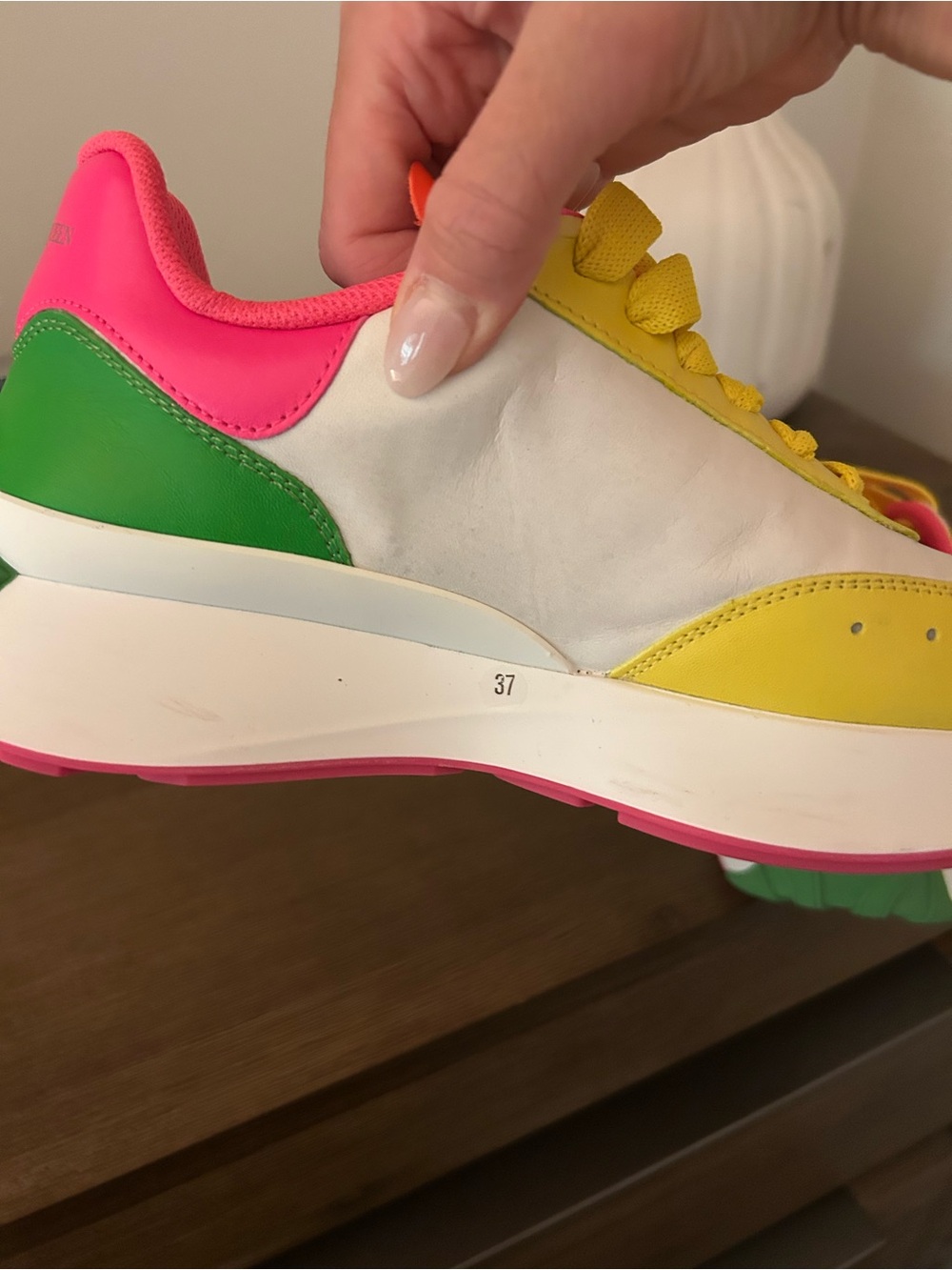 Alexander McQueen Colorblock Sneakers Size 37 - Picture 5 of 8